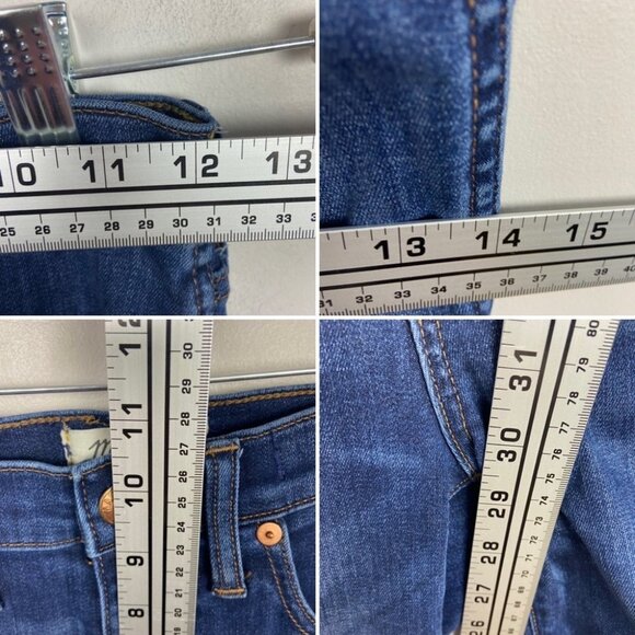 Madewell Tall High Rise Tencel Skinny Jeans Size 26 Dark Blue Magic Pockets Jean - Picture 11 of 15